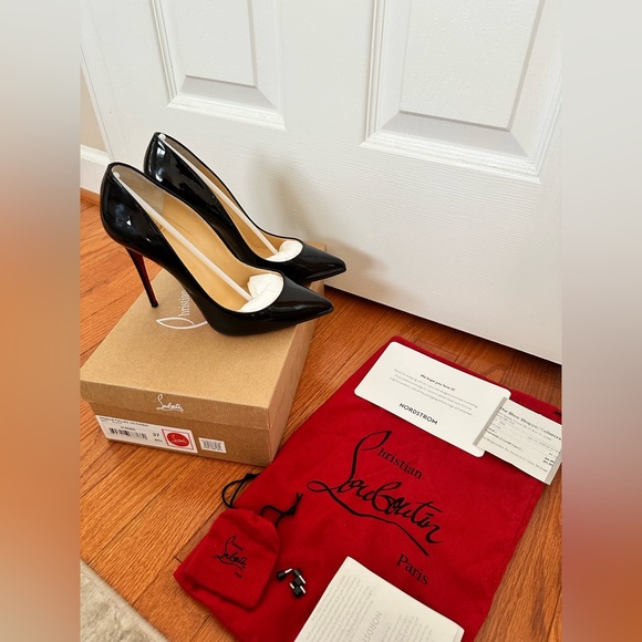 Christian Louboutin Shoes - Christian Louboutin Pigalle Plato 100 Patent Leather Pumps